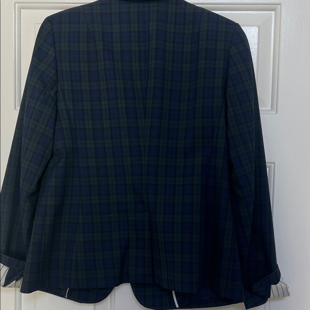 Banana republic Blazer in Navy and Green Plaid - black watch type - Picture 9 of 10